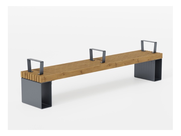 Käsikahvat Linna-penkkiin, RAL7024 penkki, käsikahva, design, linna, tuki, kauppakeskus, finture, avainlippu