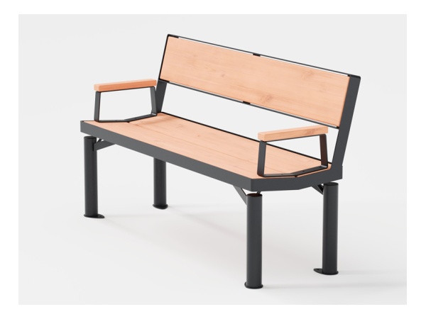 Pyynikki-penkki käsinojin penkki, tuoli, istuin, sohva, rahi, palli, pihakaluste, finture, puisto, fntr, douglaskuusi