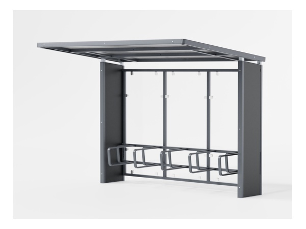 Pyynikki pyöräkatos kovapinnoite PC- takaseinällä pyöräkatos, pyöräteline, katos, pyynikki, suoja, finture