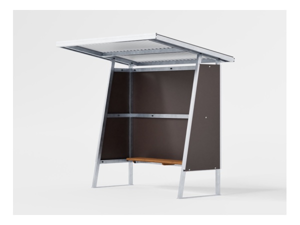 TVH pysäkkikatos ruskealla Plywood-levyllä pysäkkikatos, kaupunki, linja-autopysäkki, katos, tvh, sadesuoja, sadekatos