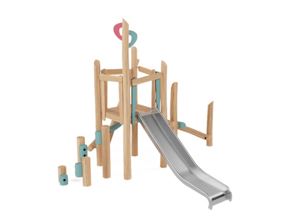 Robinio Oravan Pesä leikkikeskus robinia, leikkikeskus, liukumäki, kiipeilyteline, kauppa, akaasia, finture, ulkoleikkiväline, orava