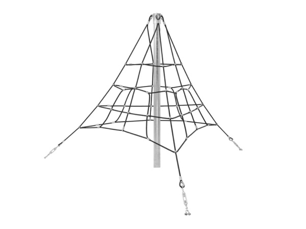 Kolmio kiipeilypyramidi 2000 kiipeilypyramidi, pyramidi, kiipeilyteline, leikkiväline, verkko, lapset