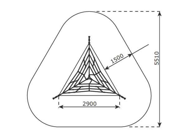 Kolmio kiipeilypyramidi 2000 kiipeilypyramidi, pyramidi, kiipeilyteline, leikkiväline, verkko, lapset