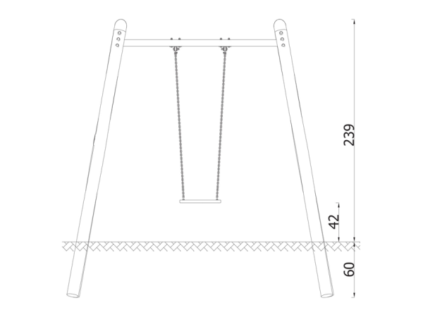 robinia, lasten keinu, keinuteline, finture, ulkoleikkiväline, kiikku, akaasia