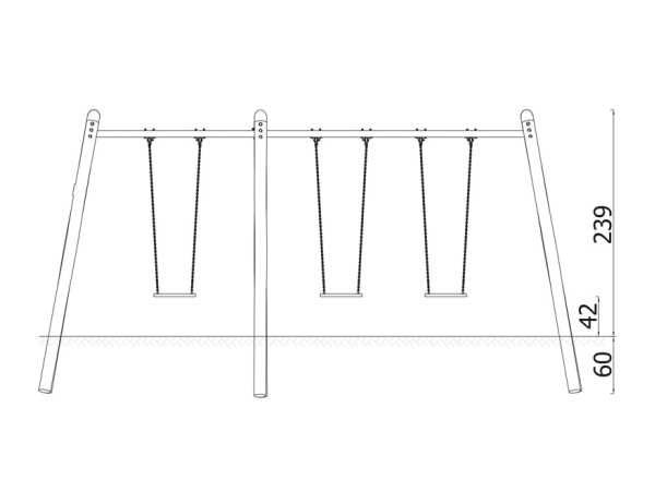 robinia, lasten keinu, keinuteline, finture, ulkoleikkiväline, kiikku, akaasia