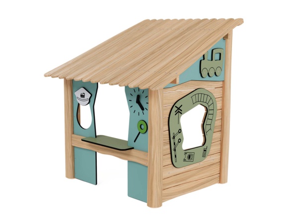 Robinia Juna-asema leikkimaja robinia, leikkikeskus, leikkimökki, kauppa, akaasia, finture, ulkoleikkiväline, juna-asema