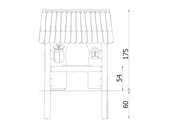 robinia, leikkikeskus, leikkimökki, kauppa, akaasia, finture, ulkoleikkiväline, poliisi, asema