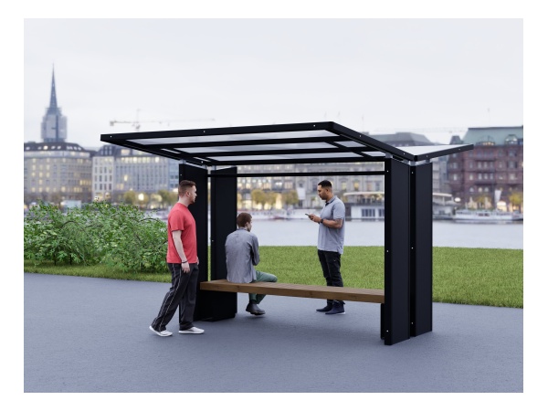 Kaksi Pyynikkikatosta vastakkain Linna penkillä (070420) pyöräkatos, pyöräteline, katos, pyynikki, suoja, finture