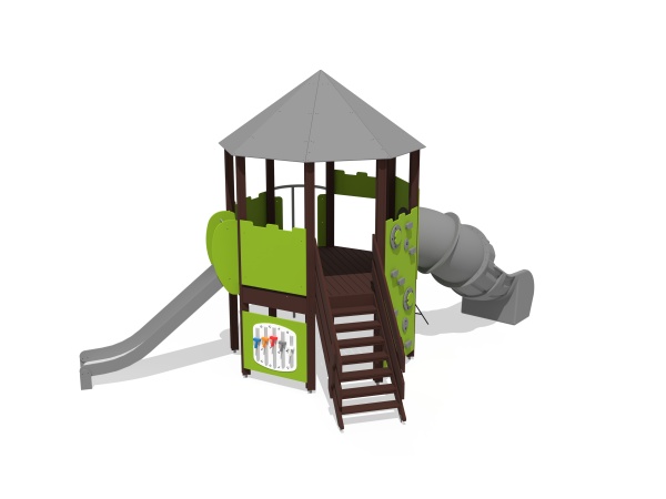 Wilhelmi, leikkikeskus, mega, deck, linna, soitin, liukumäki, kiipeily