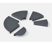 KOKOA - liitospalat RAL7024 kokoa, liitospala