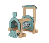 robinia, leikkikeskus, leikkimökki, kauppa, akaasia, finture, ulkoleikkiväline, asema, juna, veturi, kisko, tunneli, ryömintä