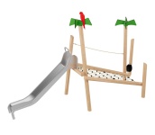 robinia, leikkikeskus, liukumäki, kiipeilyteline, aarresaari, akaasia, finture, ulkoleikkiväline, seikkailu