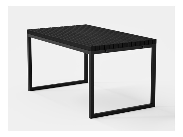 Kokoa-pöytä, Valtti+ musta, RAL9005 kokoa, pöytä, ympäristökaluste