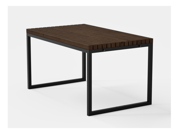 Kokoa-pöytä, Valtti+ ruskea, RAL9005 kokoa, pöytä, ympäristökaluste