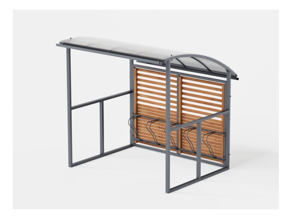 pyöräkatos, yleiskatos, vaunukatos, roskakatos, puuverhoilu, suojakatos, pyöräkatokset