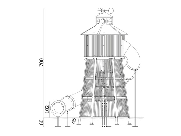 majakka, satama, rannikko, meri, liukumäki, kiipeily, torni, light, house, liukuminen