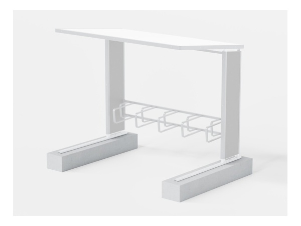 perustus, betoni, asennuslaatta, pysäkki, katos, polkupyörä, infra, finture, palkki