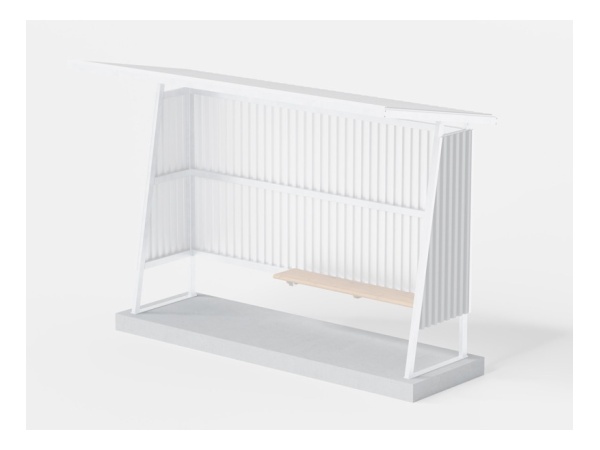 perustus, betoni, asennuslaatta, pysäkki, katos, polkupyörä, infra, finture