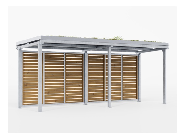 aurora, viherkatto, katos, maksaruoho, niitty, heinä, pyöräteline, modulaarinen, jatkettava, finture, liityntä, pyöräkatos, pysäkkikatos