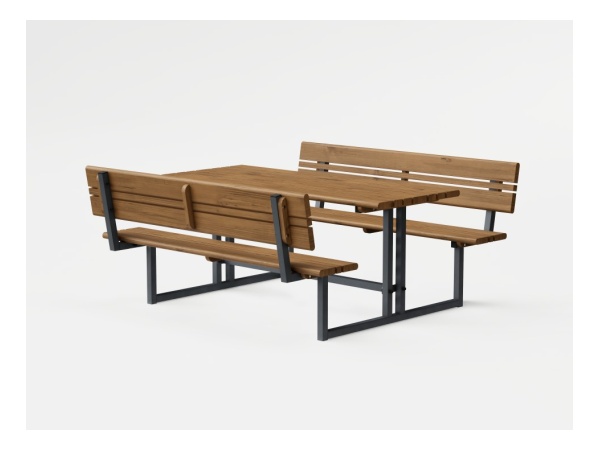 Selkänoja, penkkipöytä, kalusteryhmä, tuoli, penkki