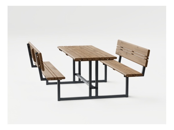 Selkänoja, penkkipöytä, kalusteryhmä, tuoli, penkki