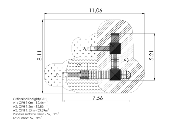 leikkikeskus, leikkipuisto, finture, liukumäki, kiipeilyteline, portaat, monitoimikeskus