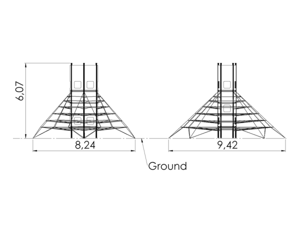 octo, kiipeilyteline, kiipeilykeskus, leikkikaluste, leikkipuistokaluste, leikkiväline, kiipeilypyramidi