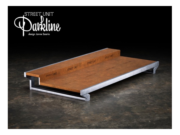 street unit, parkline, skatepark, skeitti, janne saario, design, manual, corten, cor-ten