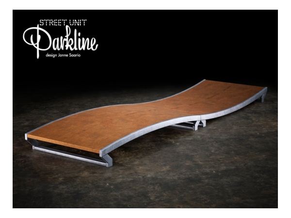 street unit, parkline, skatepark, skeitti, janne saario, design, tail, corten, cor-ten