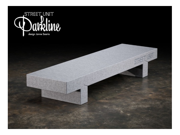 street unit, parkline, skatepark, skeitti, stone, janne saario, design, penkki, graniittipenkki