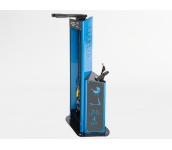 Pyöränhuoltopiste RAL5015 sininen huolto, piste, teline, polkupyörä, ral, ruuvimeisseli, jakoavain, kuusiokolo, rengasrauta, varasto, pumppu