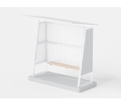 perustus, betoni, asennuslaatta, pysäkki, katos, polkupyörä, infra, finture