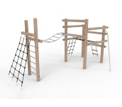 Robinia 2 to 4 kiipeilyteline robinia, leikkikeskus, liukumäki, kiipeilyteline, aarresaari, akaasia, finture, ulkoleikkiväline, seikkailu